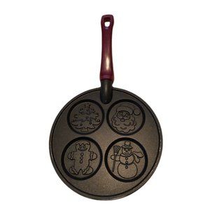 Nordic Ware Christmas Pancake Pan Griddle Skillet Santa Tree Snowman Gingerbread